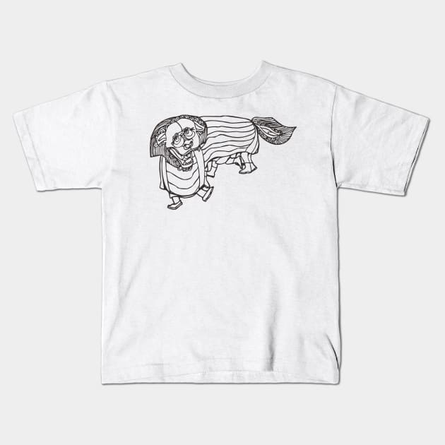 Lion Dance Kids T-Shirt by Hirasaki Store